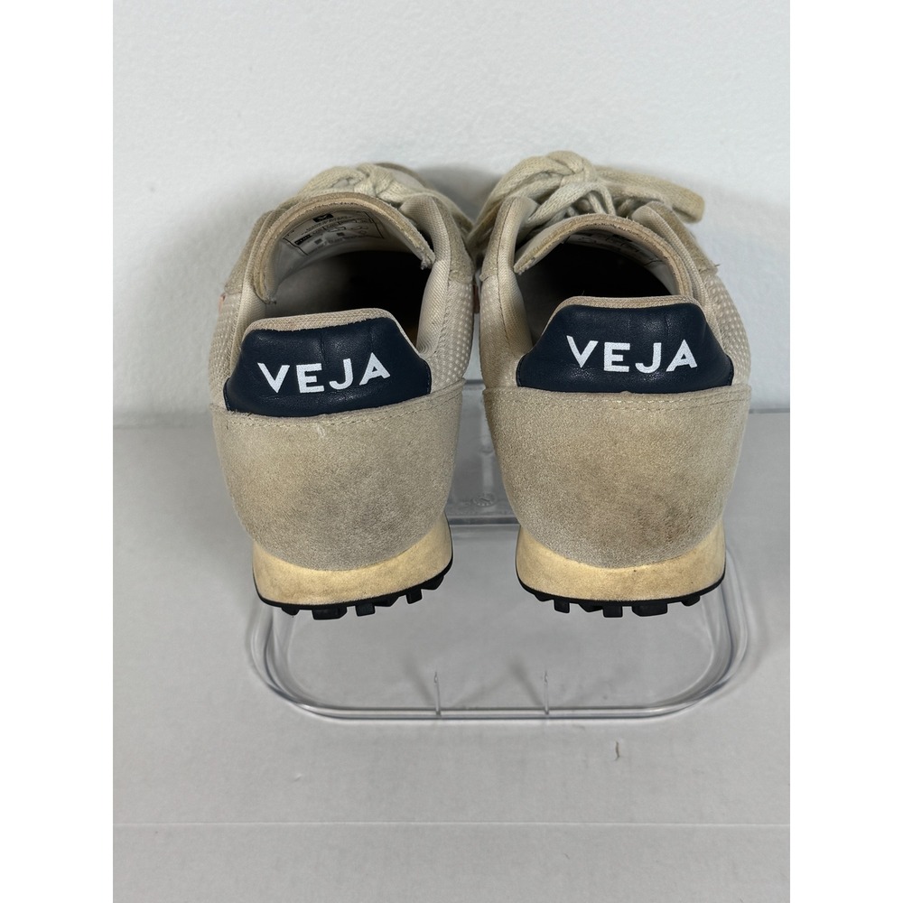 Veja V-10 Women's Sneakers Beige Pink Suede‎ Mesh Lace Up - Picture 2 of 9